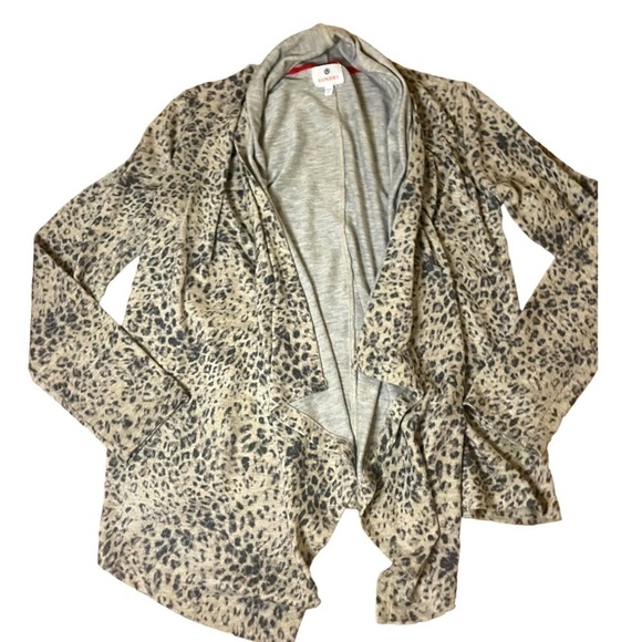 SUNDRY Leopard Open Cardigan Animal Print b - Picture 1 of 6